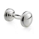 Baby Silver Plated Bead Dumbell Rattle by Whitehill White Hill